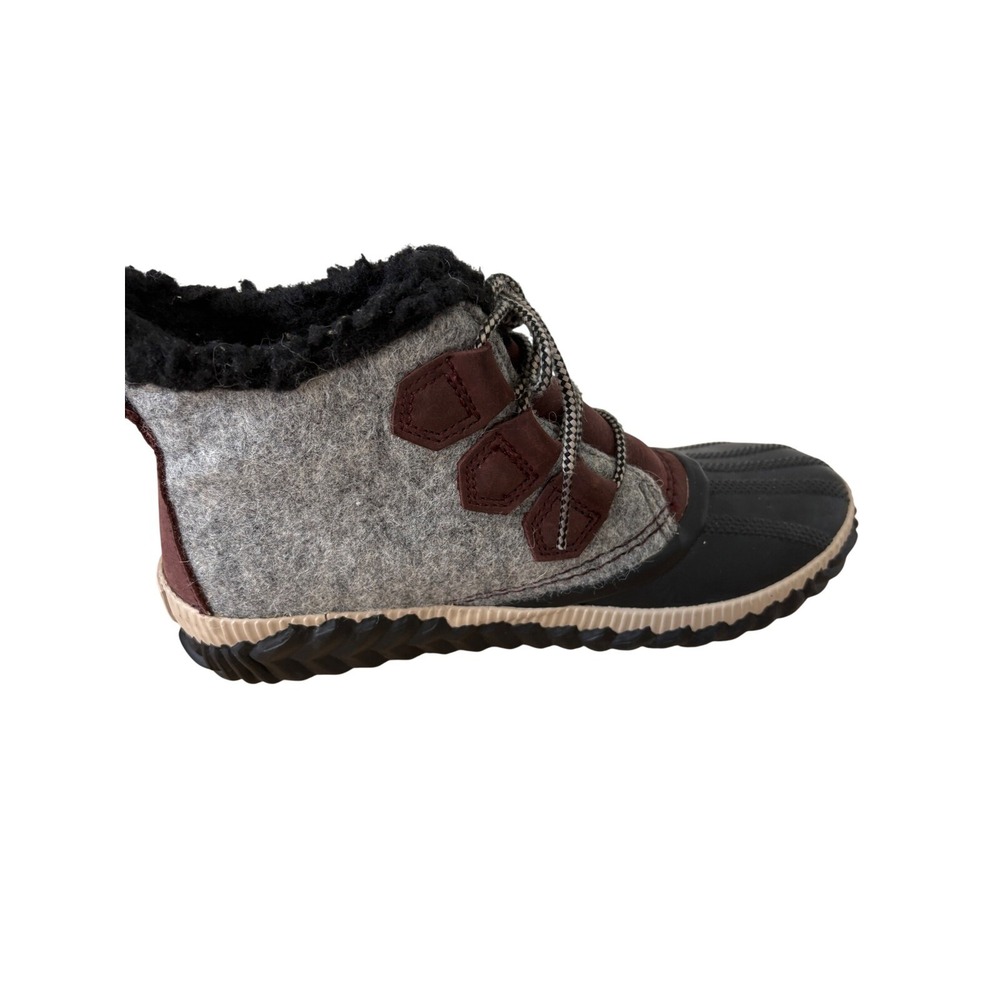 Sorel Waterproof Booties Winter Ankle‎ Boots Faux Fur Lined Gray Size 7 - Picture 8 of 13